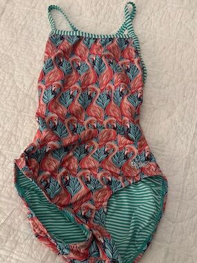 Dolphin uglies swimsuit! flamingo print. Size 36